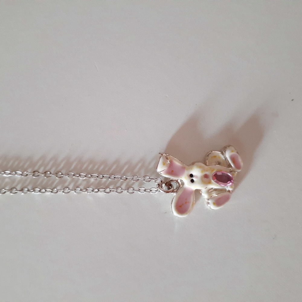 Pink Bunny Necklace